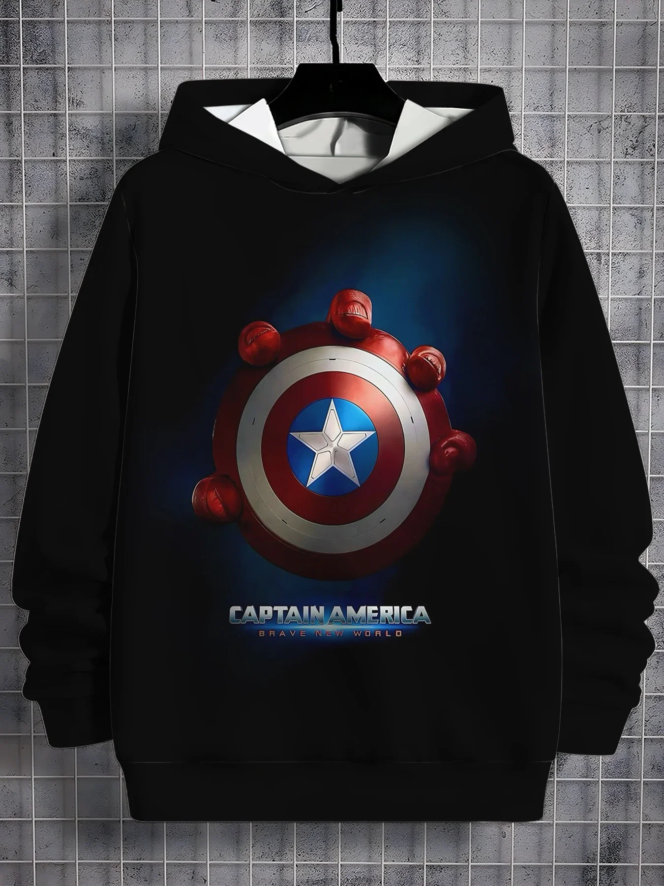 3D Print MarvelS Superhero Captain America All Seasons Children Casual Sweatshirt Cool Pullover Tops Clothes Boy Girl Hoodie