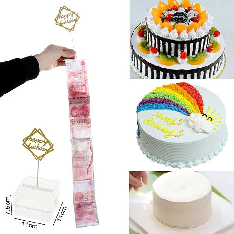 Cake Money Pulling Box Reusable Creative Making Mold Funny Surprise Birthday