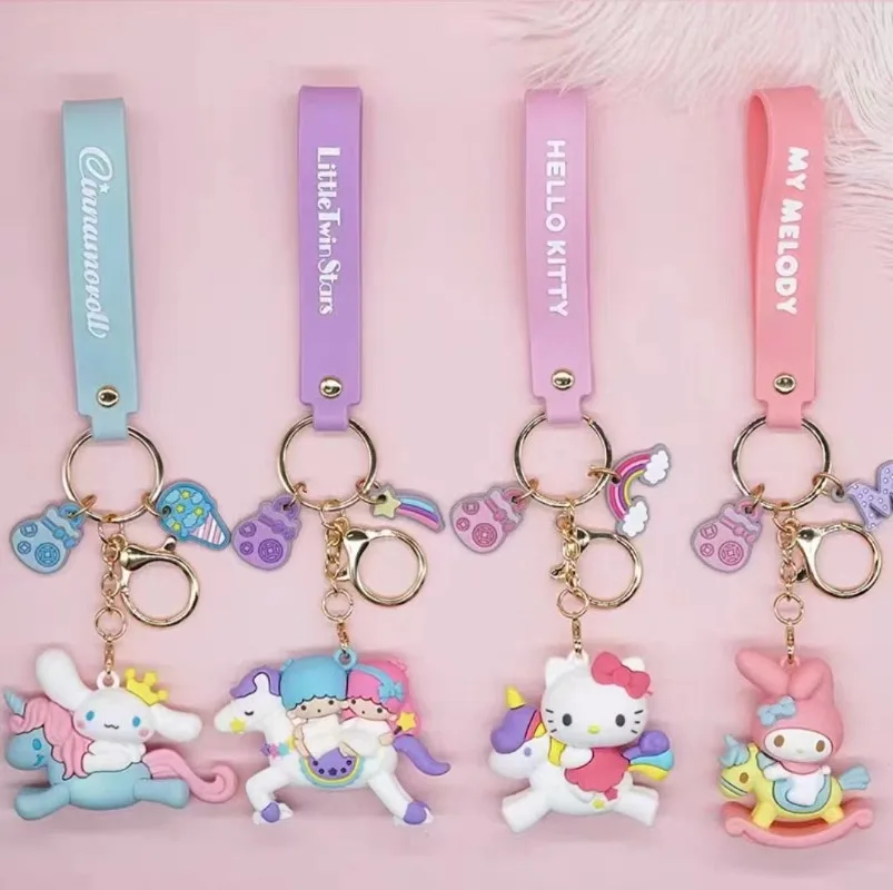 

Sanrio Kawaii Hello Kitty Anime Keychain Pendant Cute Cartoon Kuromi My Melody Bag Lovely Decoration Toys Gifts for Kids