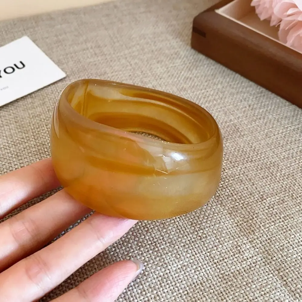 مبالغ فيها الرجعية الاكريليك الإسورة الملونة الأقلية تصميم غير النظامية واسعة سوار مكتنزة مجوهرات اكسسوارات هندسية اليد الدائري #2