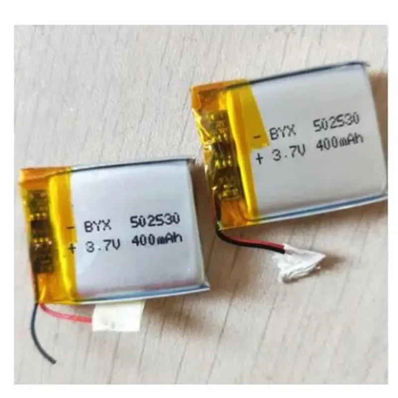 2Pcs/Lot 3.7V 502530 400MAh Polymer Lithium Ion Li-ion Li-po Rechargeable Battery