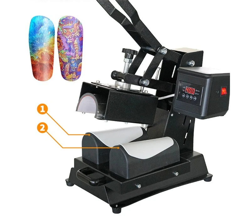 Leg guard plate hot press machine heat transfer machine AP2107 double station pull-out knee pad DIY socks sleeve printing