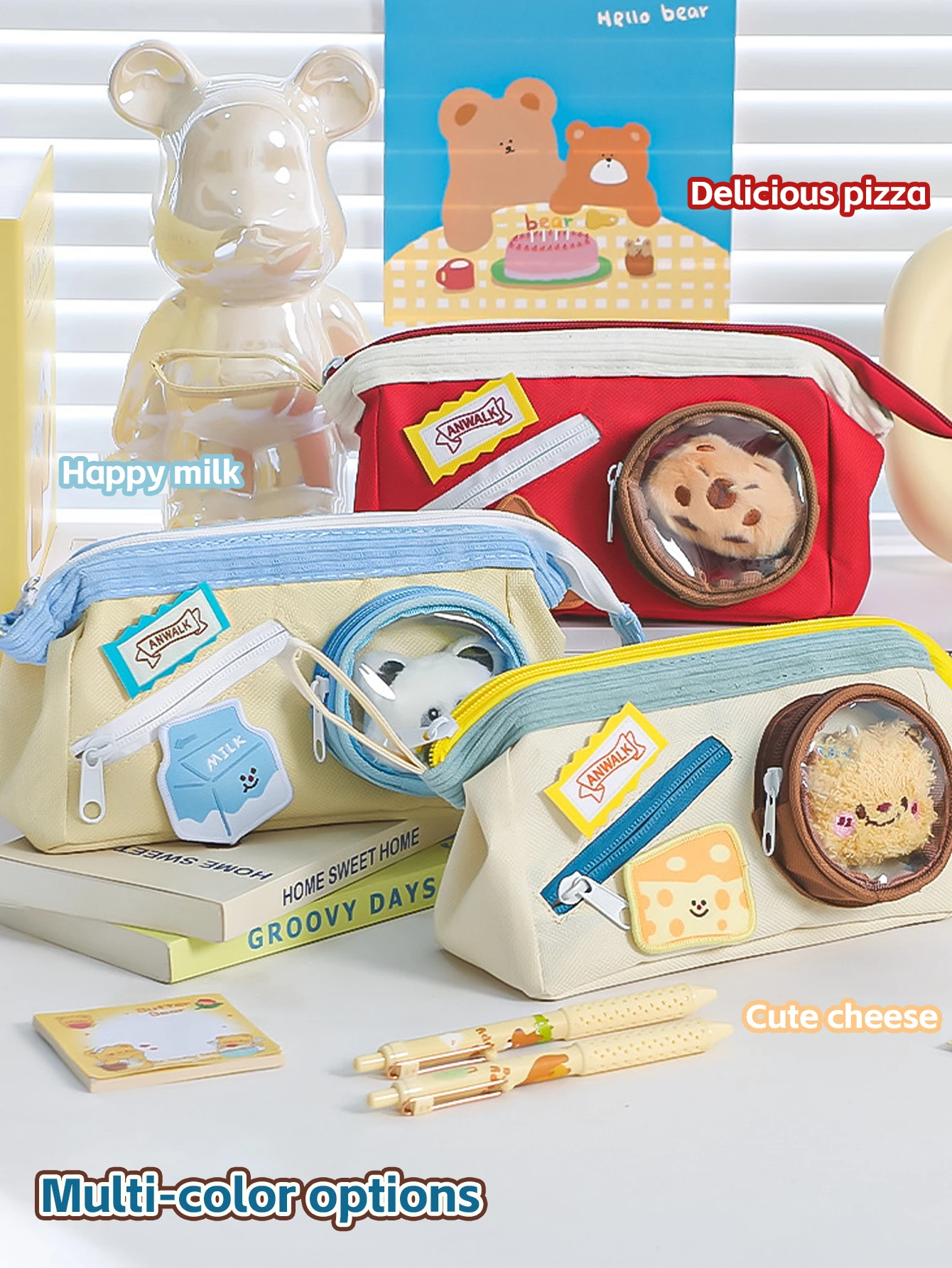 1PC Japanese Ins Style Pencil Case Retro Multi-Layer Large Capacity Organizer for Teen Girls Students Back To School Stationery