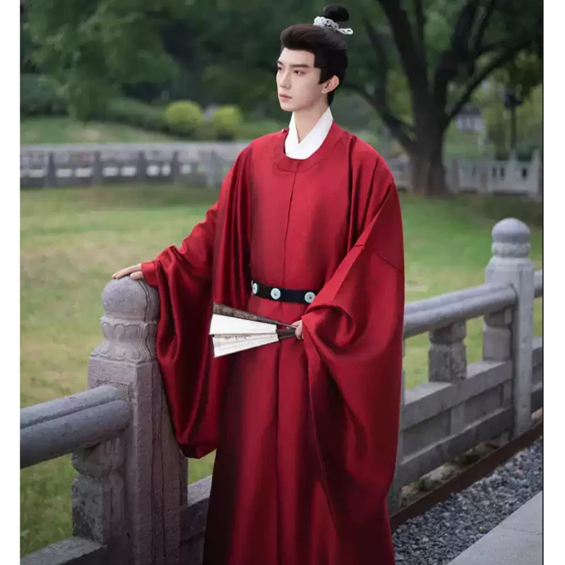 

Fashion A​ncient Chinese Robe Hanfu Ming Dynasty Robe National Solid Color National Costume For Graduation Cosplay Dance Party