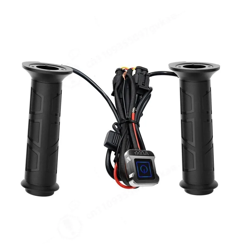 12V Motorcycle Handlebar Universal Electric Hot Heated Grips Handle Set Adjustable Motorbike ATV Scooter Handlebar Hand Warmer