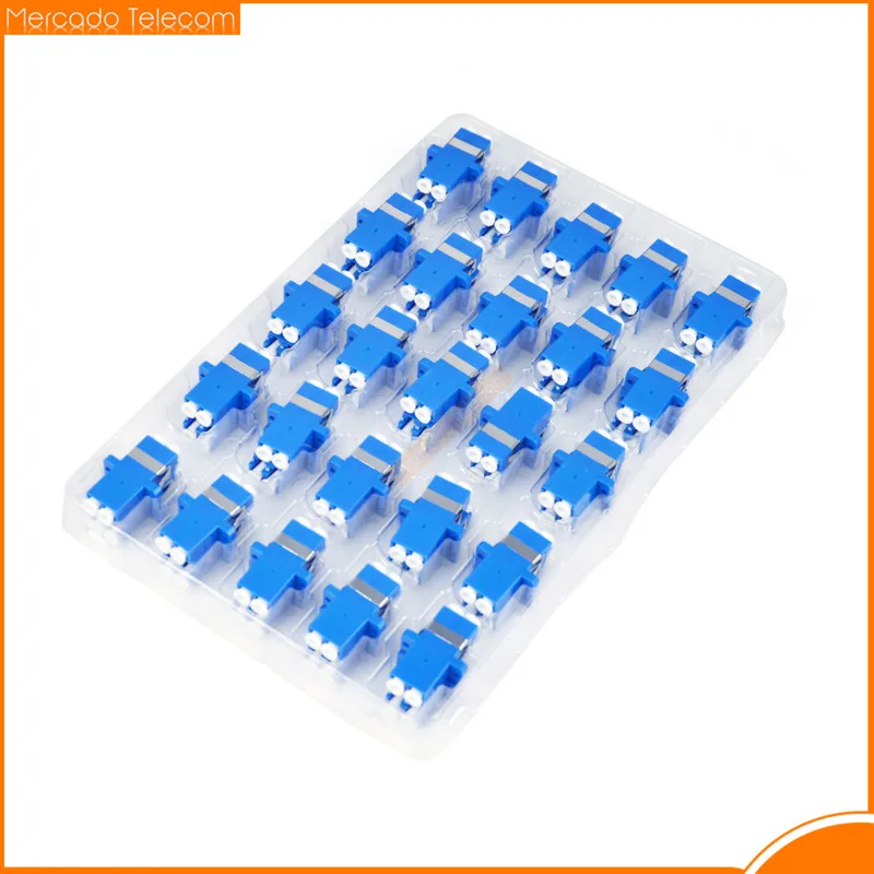 Adaptador de fibra óptica LC UPC, acoplador de fibra de modo único simple/dúplex, envío gratis, 50 unidades por lote