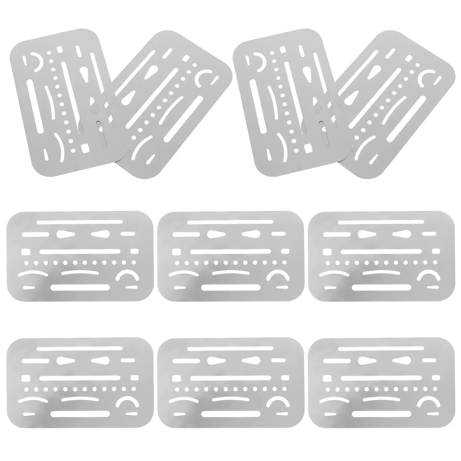 10Pcs Sliding Gauge Ruler for Quilting Seam Gauge Sewing Ruler Thickness Measurement Metal Drafting Template Mechanical Drawing