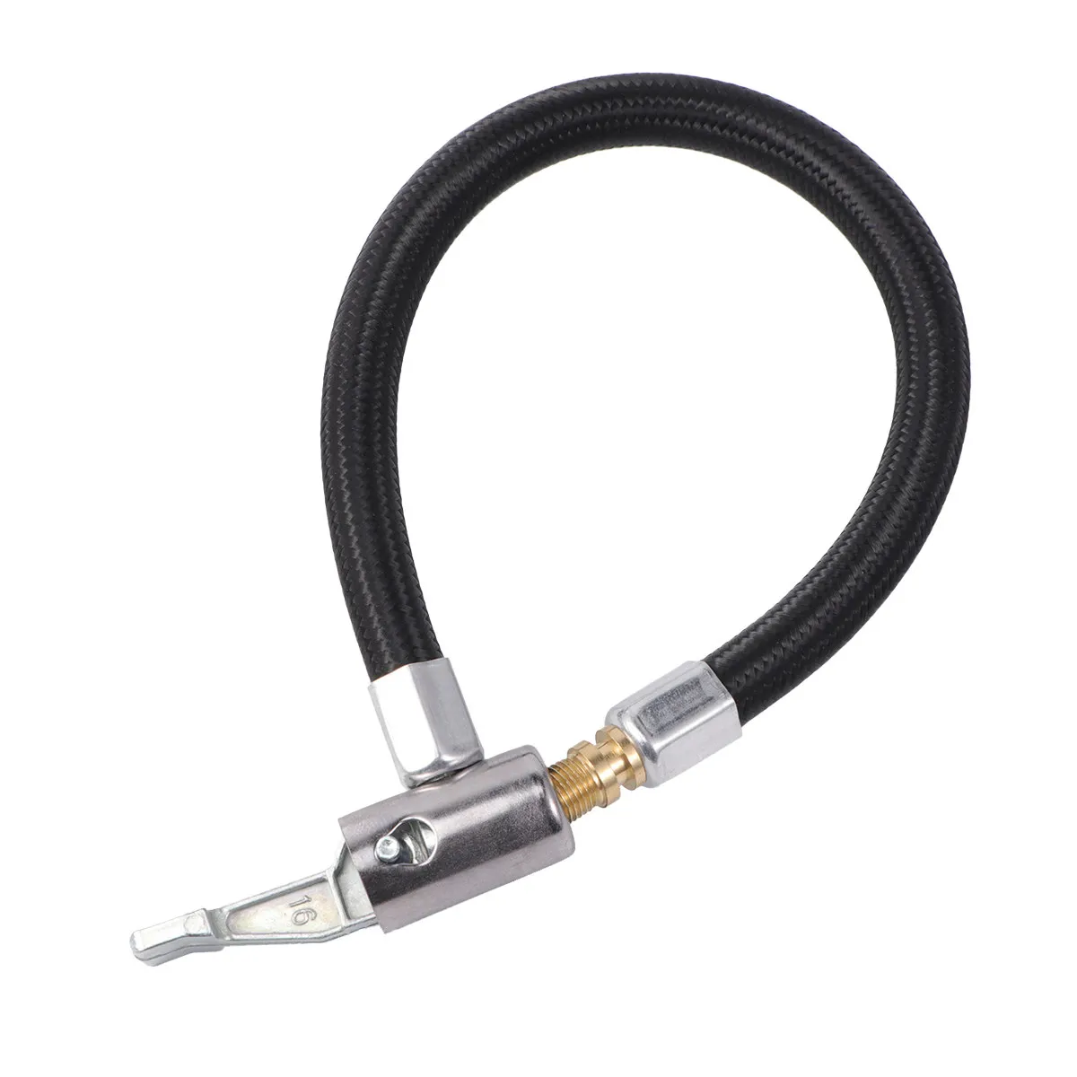 Locking Air Chuck Air Inflator Adapter Hose Extension Tube Pump Bike Motorcycle Car Tire 20Cm Metal Tight Seal Leak Free