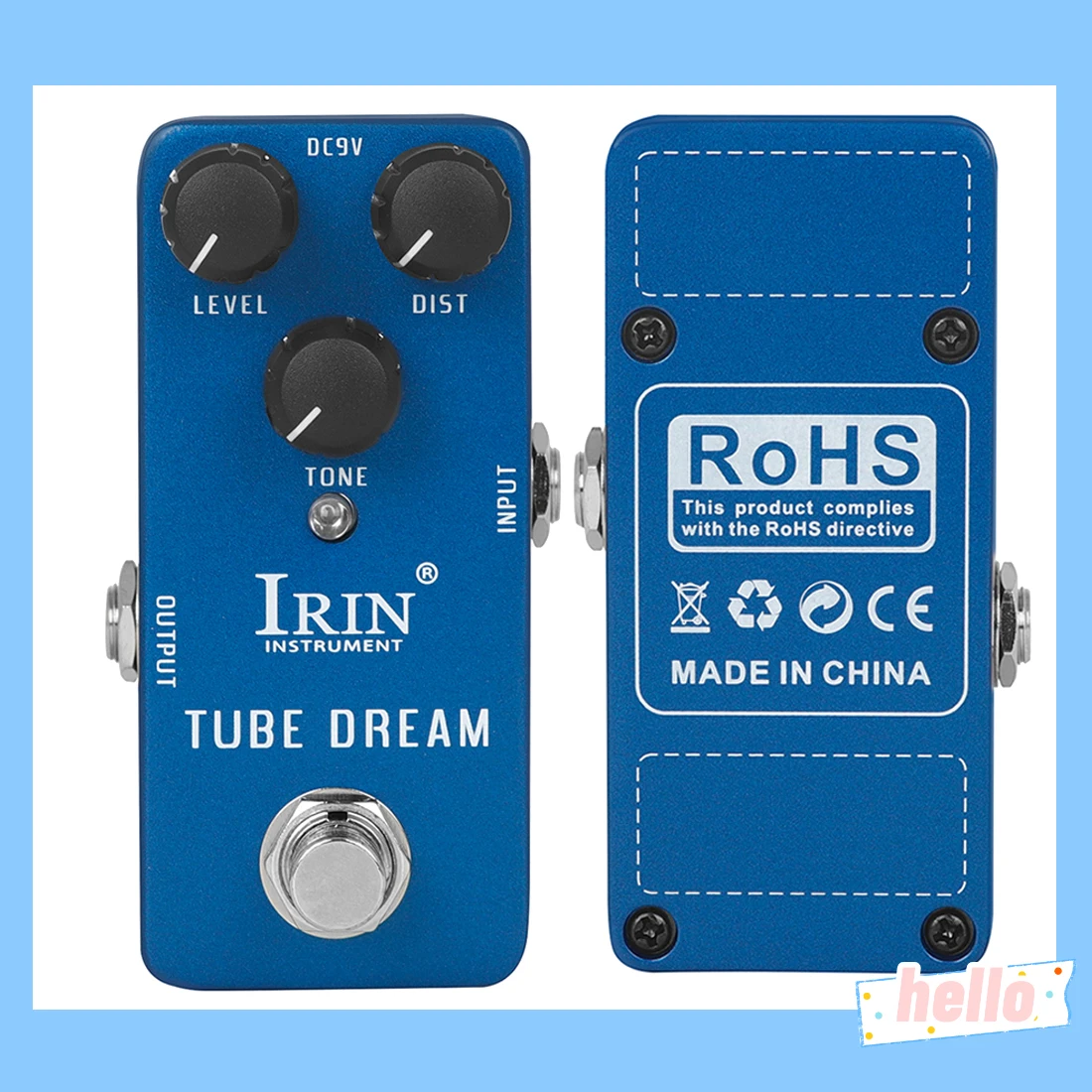 

IRIN RS-04 Tube Dream Guitarra педаль эффектов ламповый усилитель искажения тон эффект True Bypass педали аксессуар для электрогитары