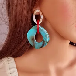 Women Statement Acrylic Drop Earrings Geometric Long Dangle Earring for Women Daily Wear Jewelry