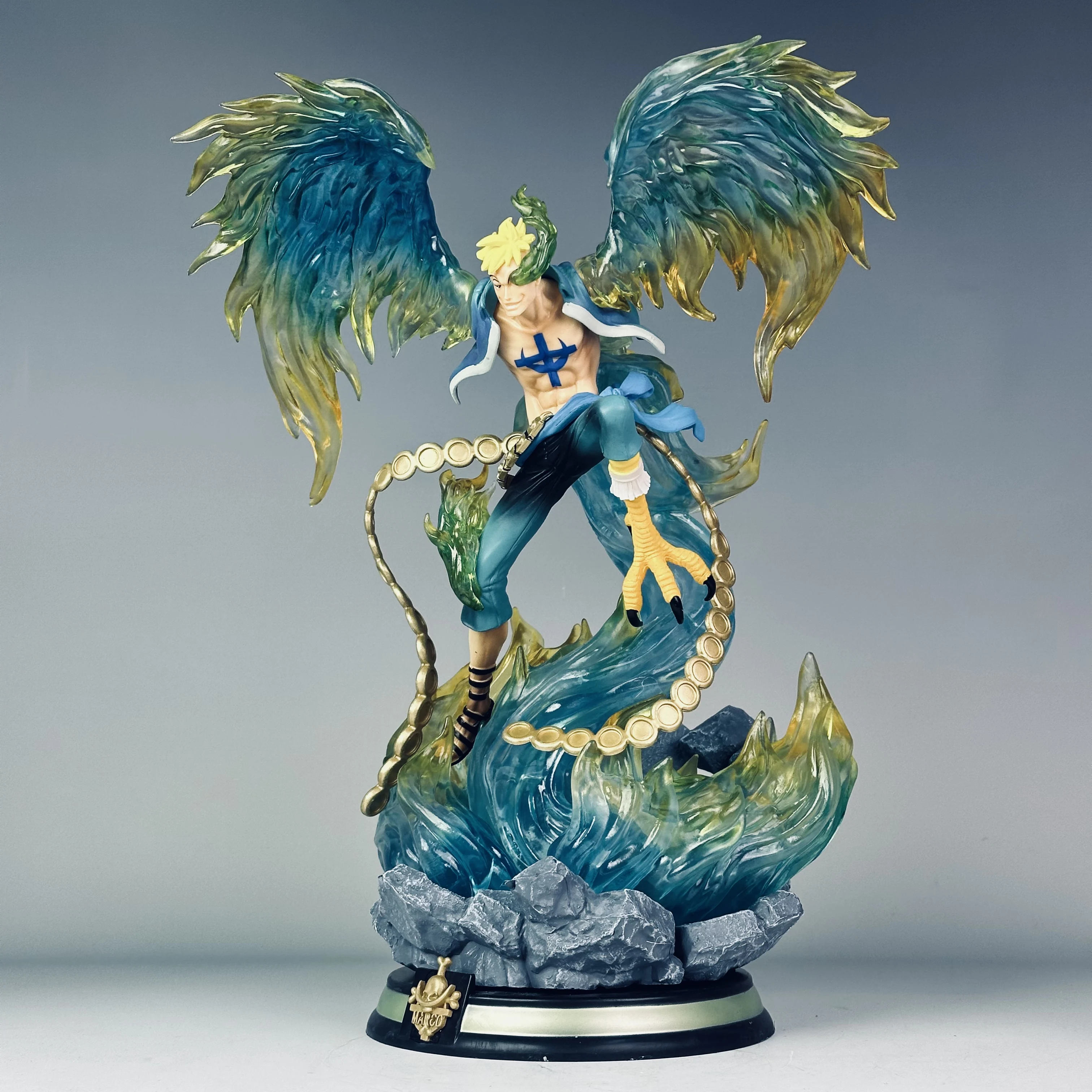 

36 cm Marco One Piece anime figurines Can glow Pvc Desktop Decoration Statue Model Doll Toys All Saints' Day Christmas Gifts