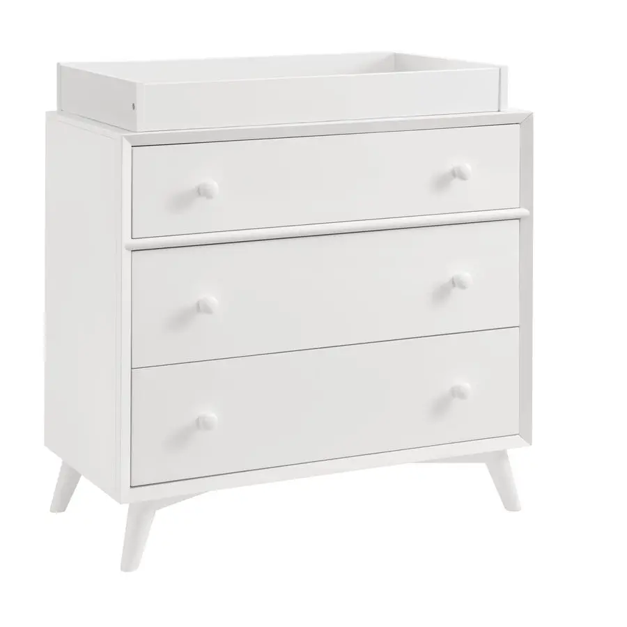 داوسون تغيير الجزء العلوي لخزانة الملابس ذات الأدراج الثلاثية، باللون الأبيض #3