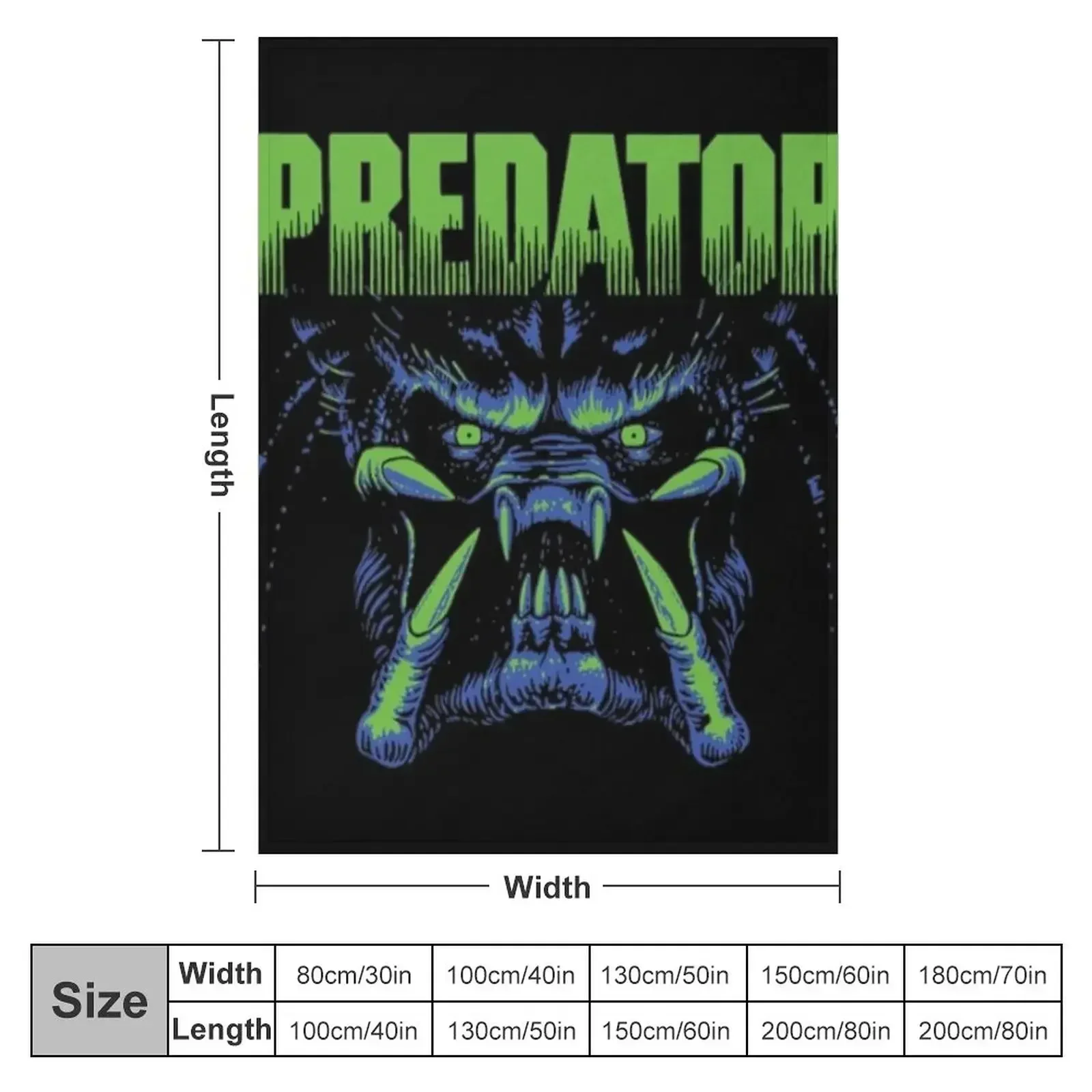 Predator Night Vision Throw Blanket couch cozy soft plush fuzzy picnic outdoor blanket