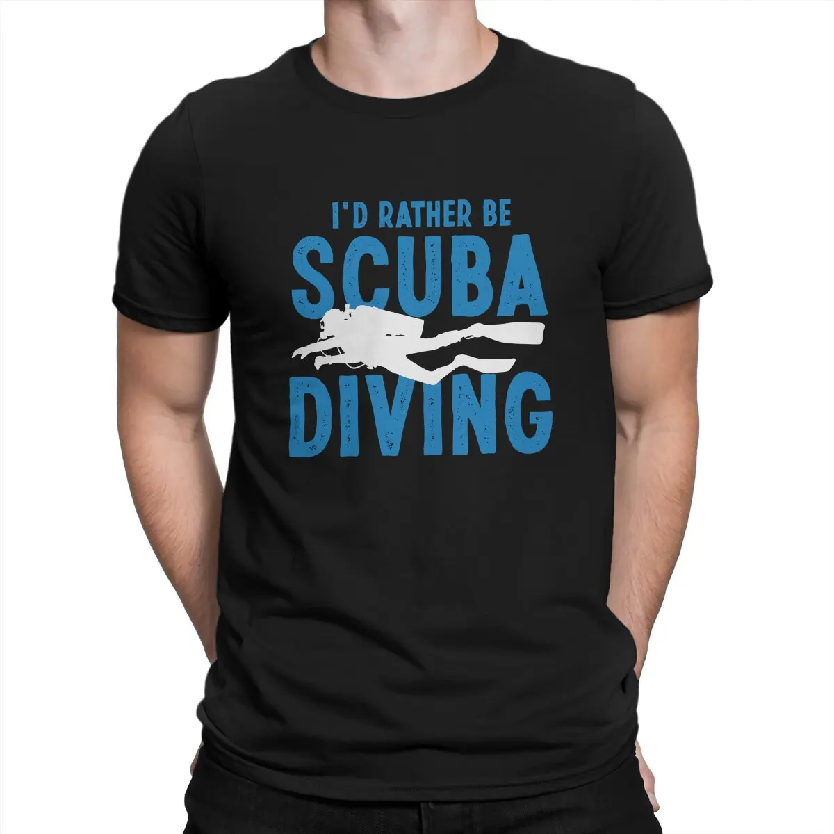 Scuba Diving Diver Funny Deep Sea Diver T Shirt Vintage Gothic Men\'s Tshirt Polyester Streetwear