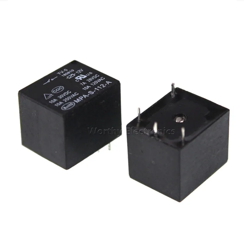 

Free shipping 10pcs/lot MPA-S-112-A 12V 10A 4PIN Relay