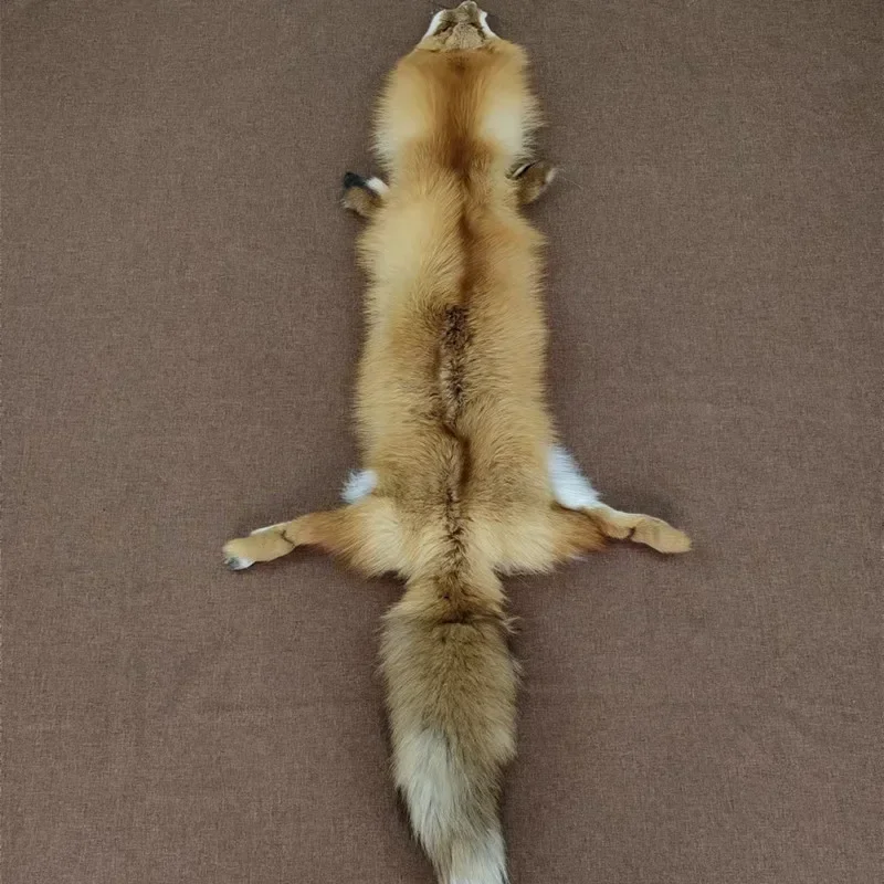 

Integrated, Living Room, Bedroom Decoration, Natural fur,Whole Fox Leather Blanket, Blue, White, Red, Fox, Primary Color