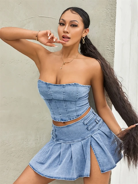Strap skirt outfits sales