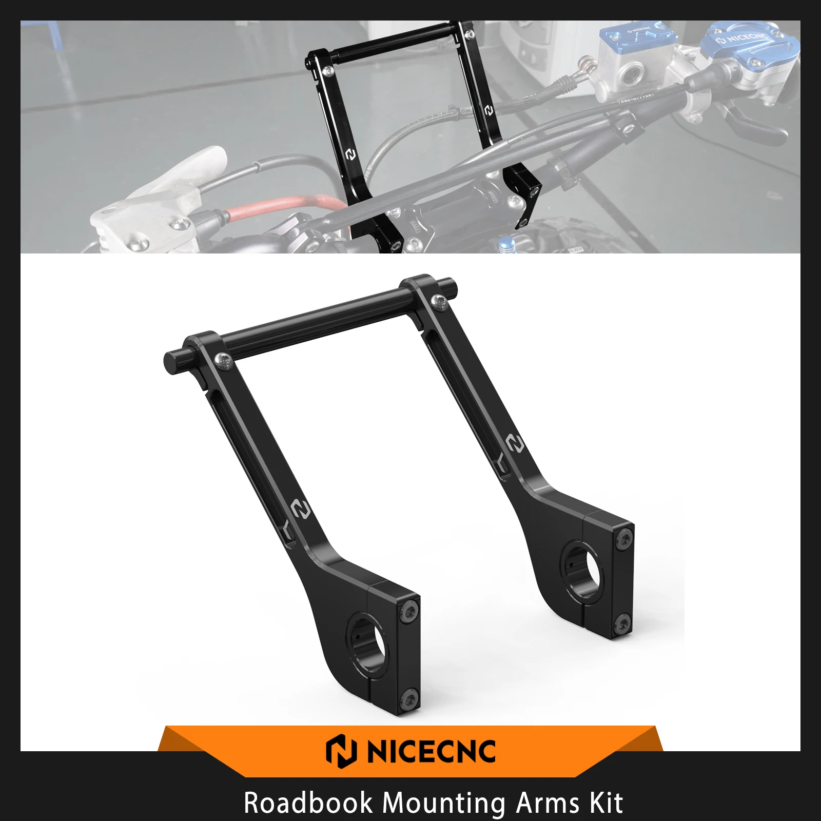 

For F2R Laba7 Roadbook Mounting Arms Kit Bracket Holder For KTM Husqvarna GasGas Beta Husaberg Sherco fits 22mm 28mm Handlebar