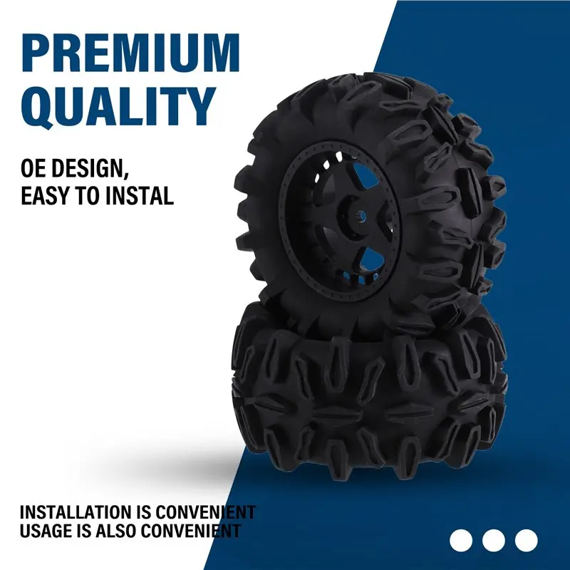 MACH-4Pcs 90MM Tire Tyre Wheel Universal For TRAXXAS 1/16 E-Revo, For HSP 94186 For Wltoys 144001 RC Car Upgrade Accessories