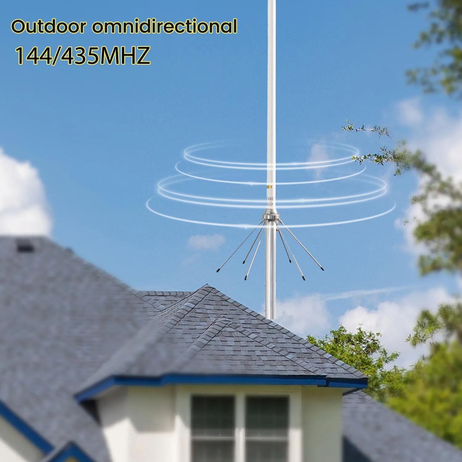 UV radio antenna 144/435Mhz dual band vhf uhf omni fiberglass base antenna SO239 SL16-K outdoor repeater walkie talkie antenna