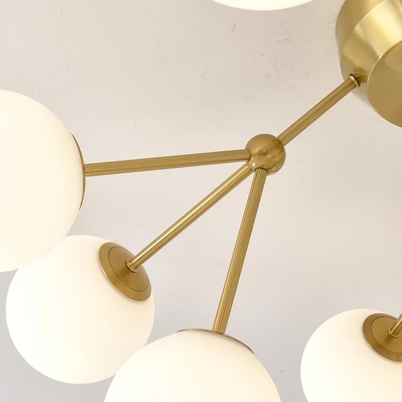 Golden Ceiling Lamp Nordic Magic Bean