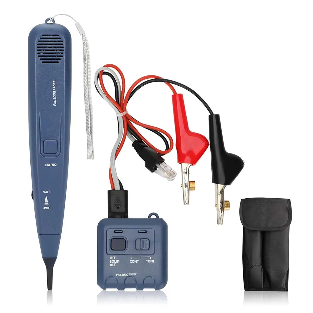 Blue Tone Generator And Probe Kit For Pro3000 SmartTone Technology Wire Toner Electrical Tool Line For Finder Cable Tester