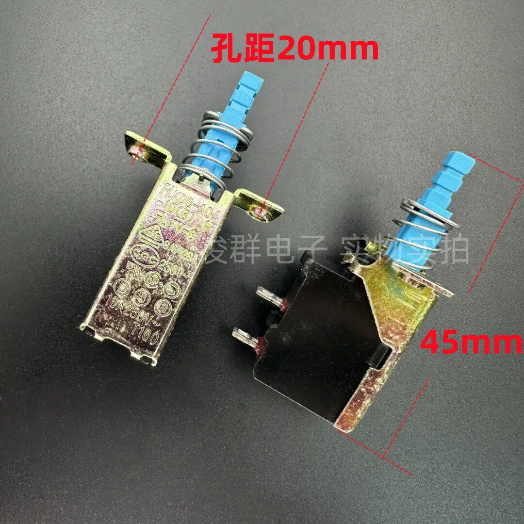 10pcs/Taiwan FH KDC-A04-10(B) TV-8 10A self-locking power switch power amplifier speaker key button