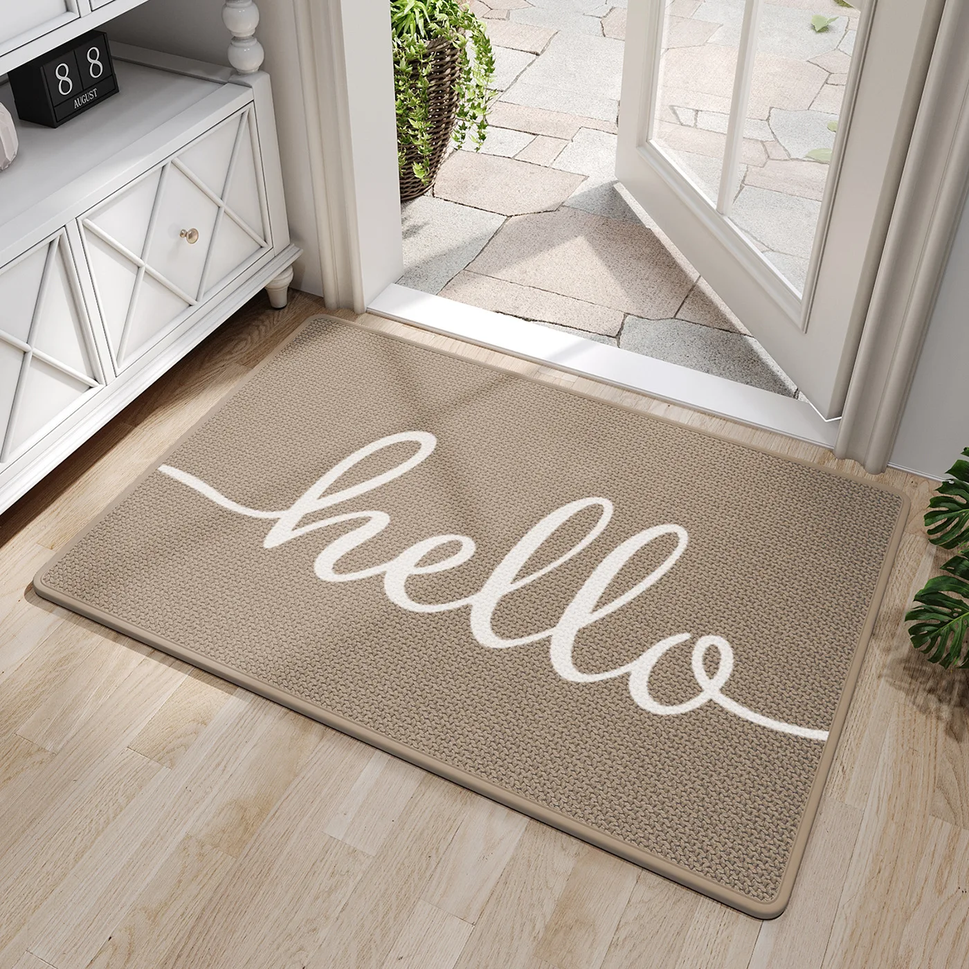 

43x70cm Linen Floor Mat, Entrance Carpet, Anti-slip and Dirt-resistant, Household Item, Bathroom Mat, Washable, Badmat