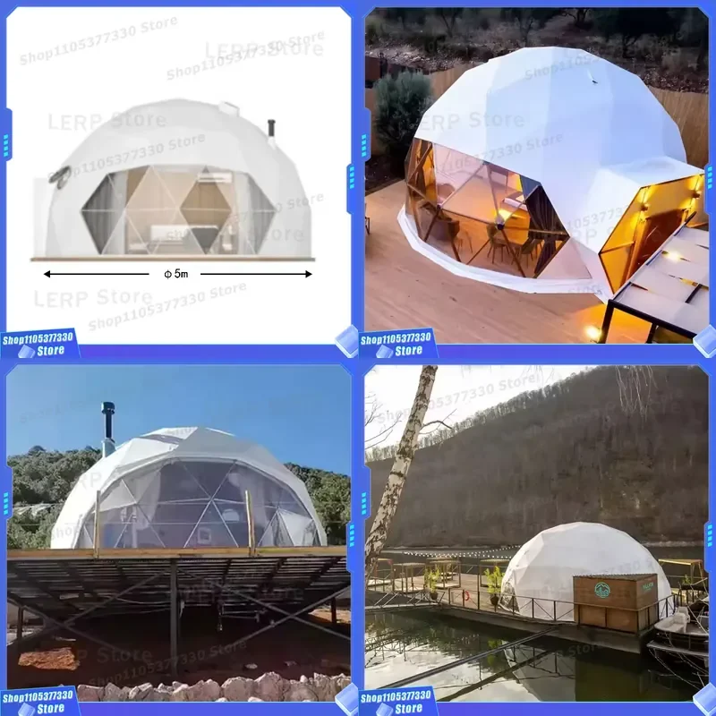 Custom Private Label Domo Tent Fire Retardant UV Resistant Coating Wedding Party Glamping Dome All Season Use for Exhibition