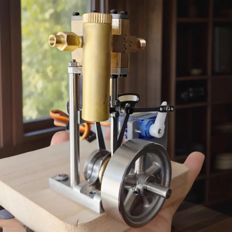 Single cylinder reciprocating steam engine retro ship model engine teaching model children's toys holiday gift ornaments