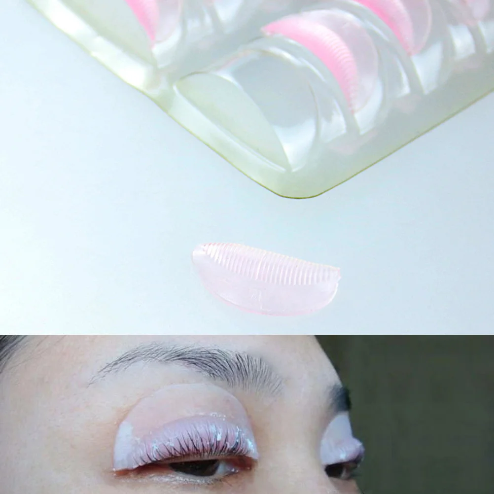 Kit de levantamiento de pestañas, 10 pares, permanente de pestañas de silicona en forma de molde para todo tipo de ojos, parches de pestañas postizas rizadas mejoradas, uso diario