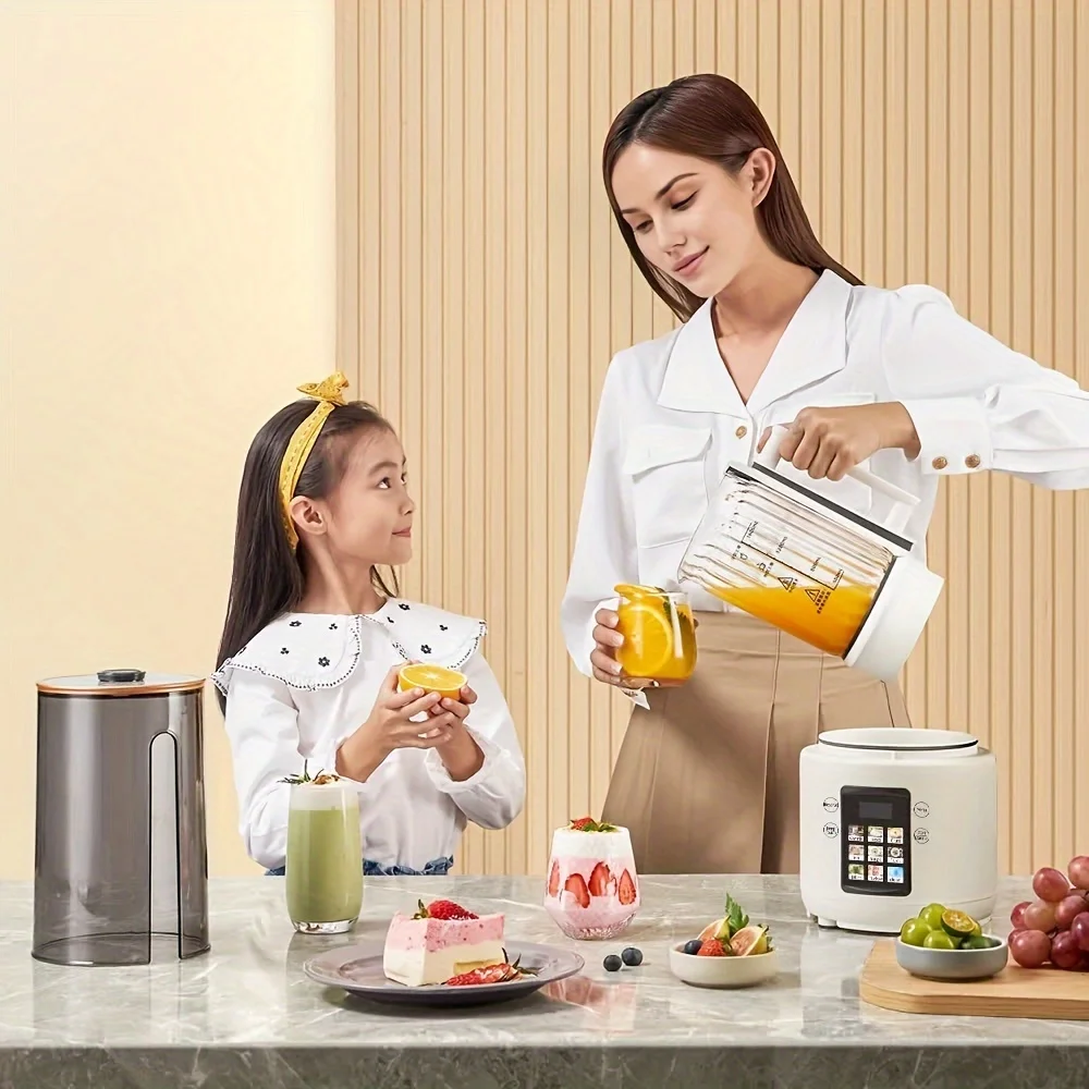 صانع حليب فول الصويا متعدد الوظائف بسعة كبيرة 50 أونصة، وخلاطات وظيفة التنظيف التلقائي