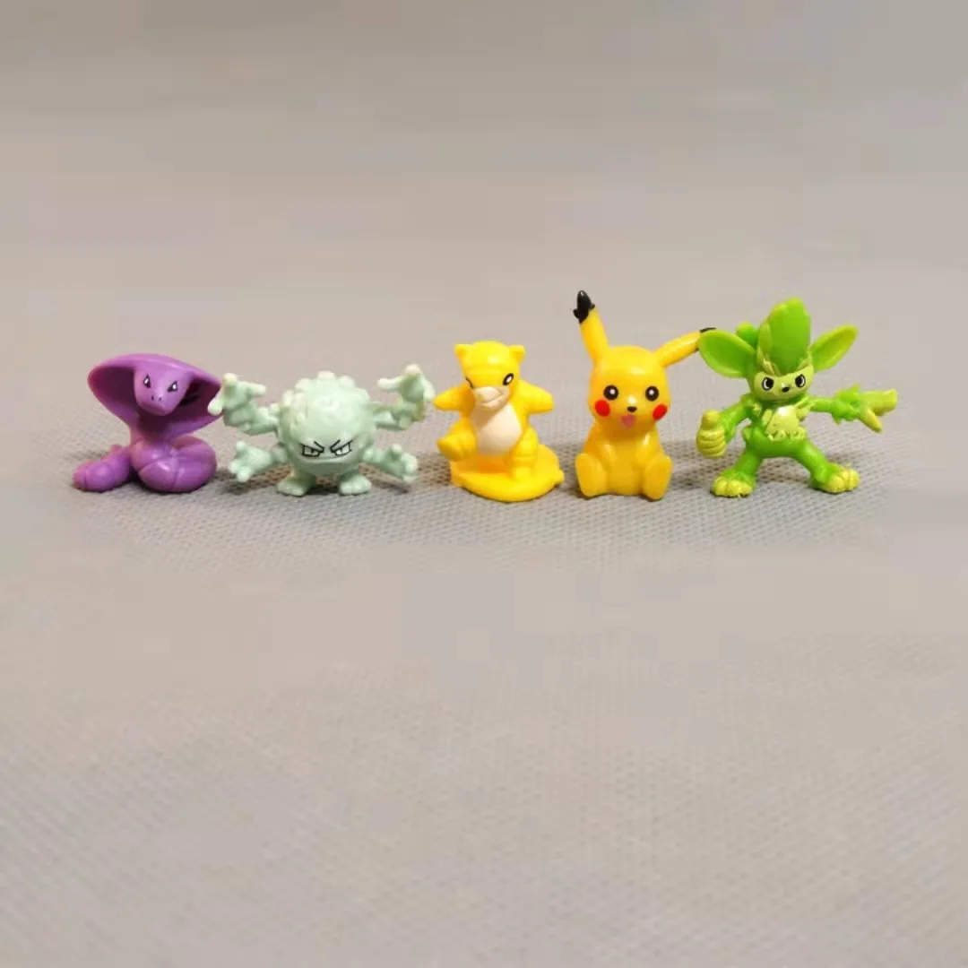 Mini jouets Pokémon Pikachu pour enfants, figurine d'action, modèle mignon, décoration ornementale, jouets de collection Hobby, cadeau de charme, 144 pièces