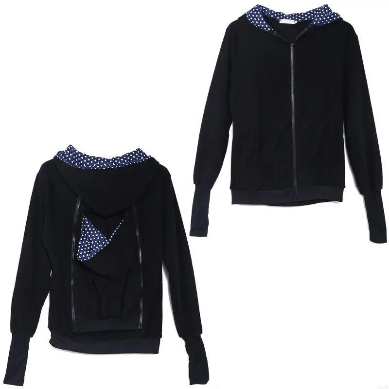 

95AE Hands Parenting Child Woman Hoodies with Baby for Carrier Winter Pregnant Sweatshirts with Parent Child