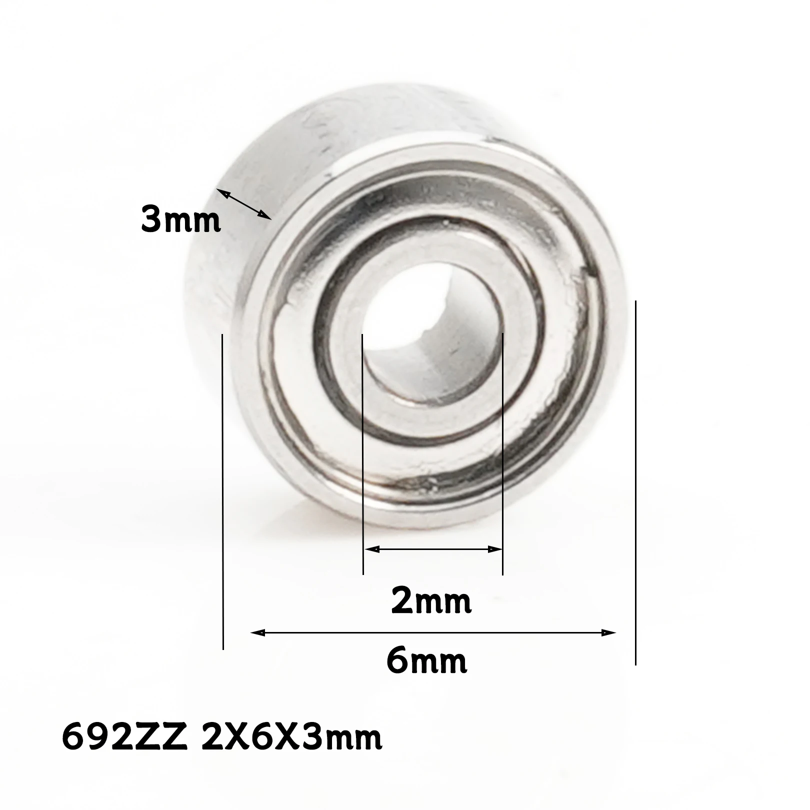 10Pcs 2mm ID MR52ZZ MR62ZZ 692ZZ MR72ZZ Deep Groove Ball Bearing Double Shield Good Quality L-520ZZ R-620ZZ L-620ZZ L-720ZZ