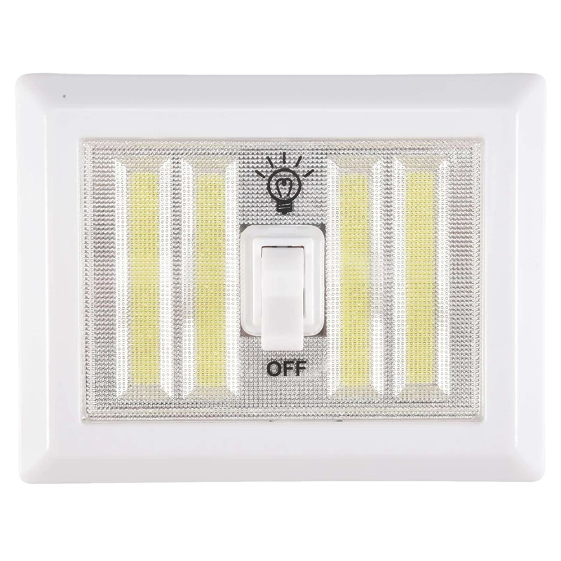 

【Shopper’s-Favorite!】1pcs COB Wall Lamp Switch LED Battery Powered Garage Cabinet Closet Lamp Emergency Camping Night Lights