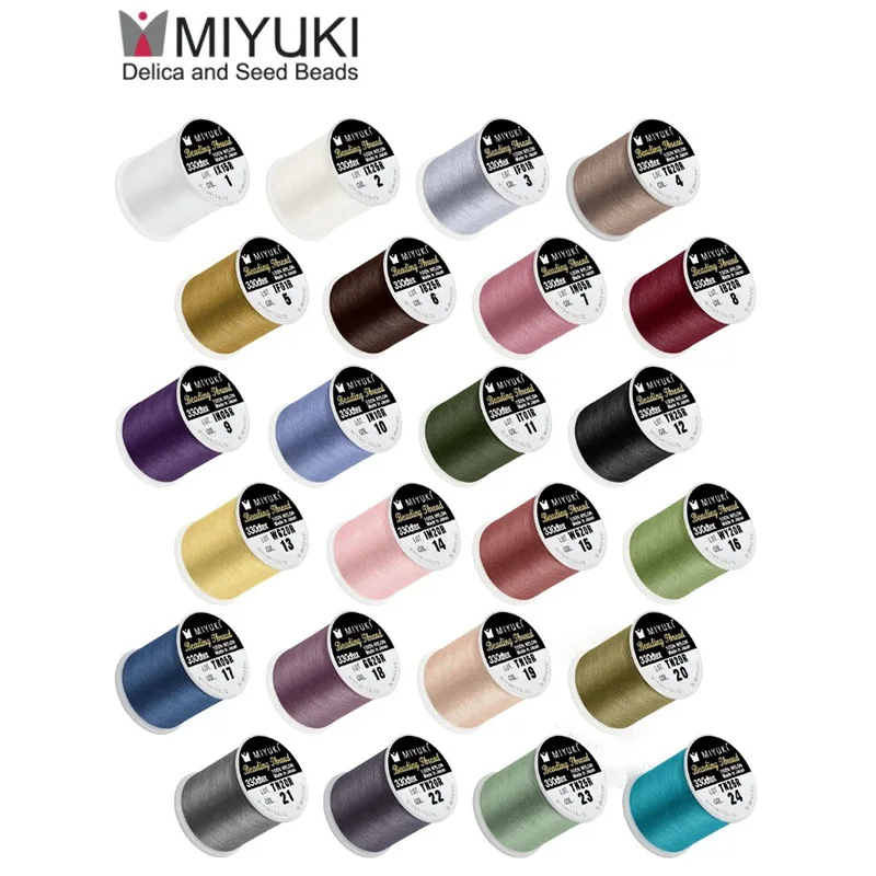 MIYUKI Beading Thread | 55yds 0.2mm High-Strength Nylon Jewelry Stringing Cord for DIY Bracelet Necklace Craft Supplies