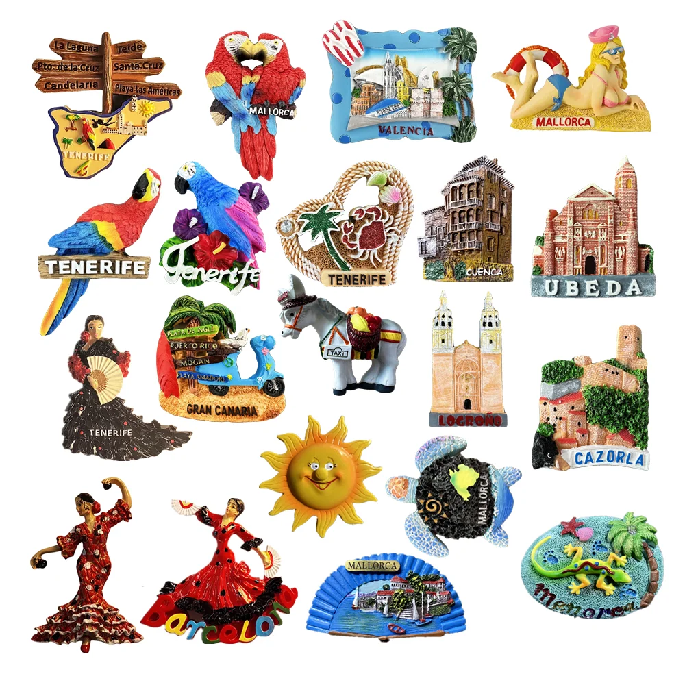 

Europe Spain 3D Refrigerator Magnet Tourist Souvenirs Stickers,Home & Kitchen Decoration Fridge Magnet Message Sticker