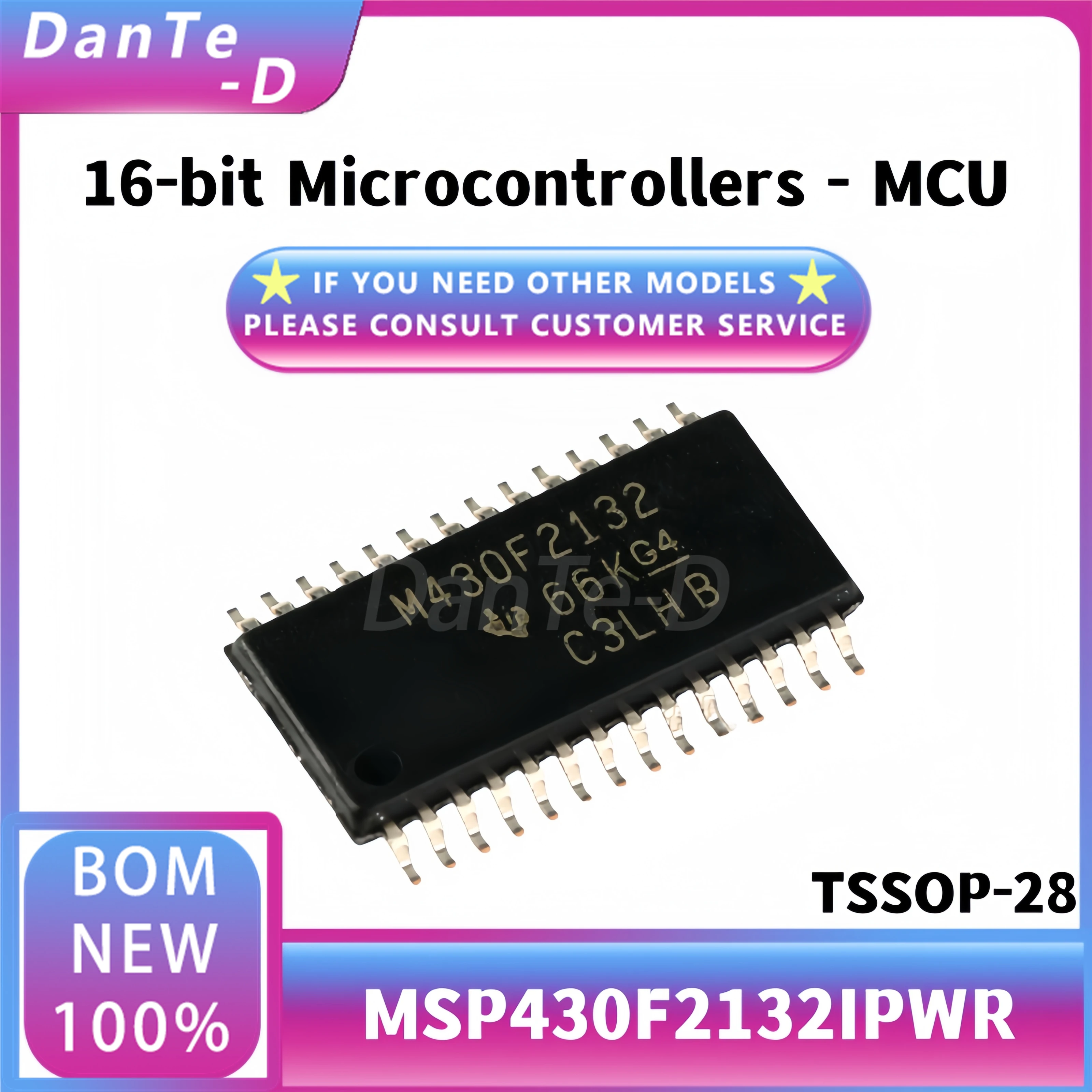 MSP430F2132IPWR TSSOP-28 16-bit microcontroller 8K flash memory new original authentic