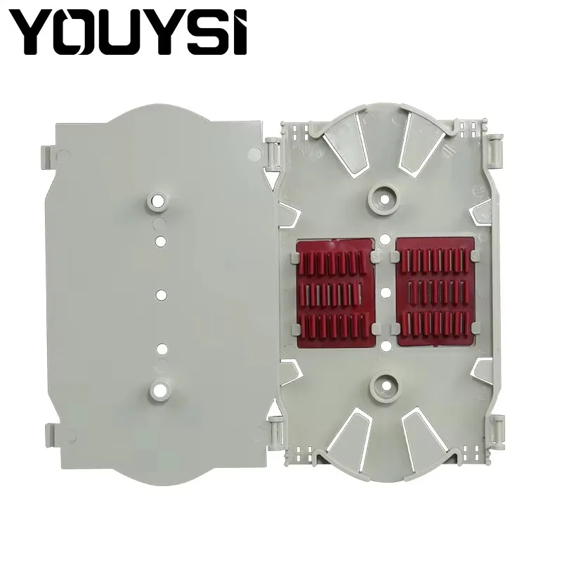 

YOUYSI 10PCS 12 Cores Fiber Optic Splice Tray Fiber Optic Terminal Box Red Core