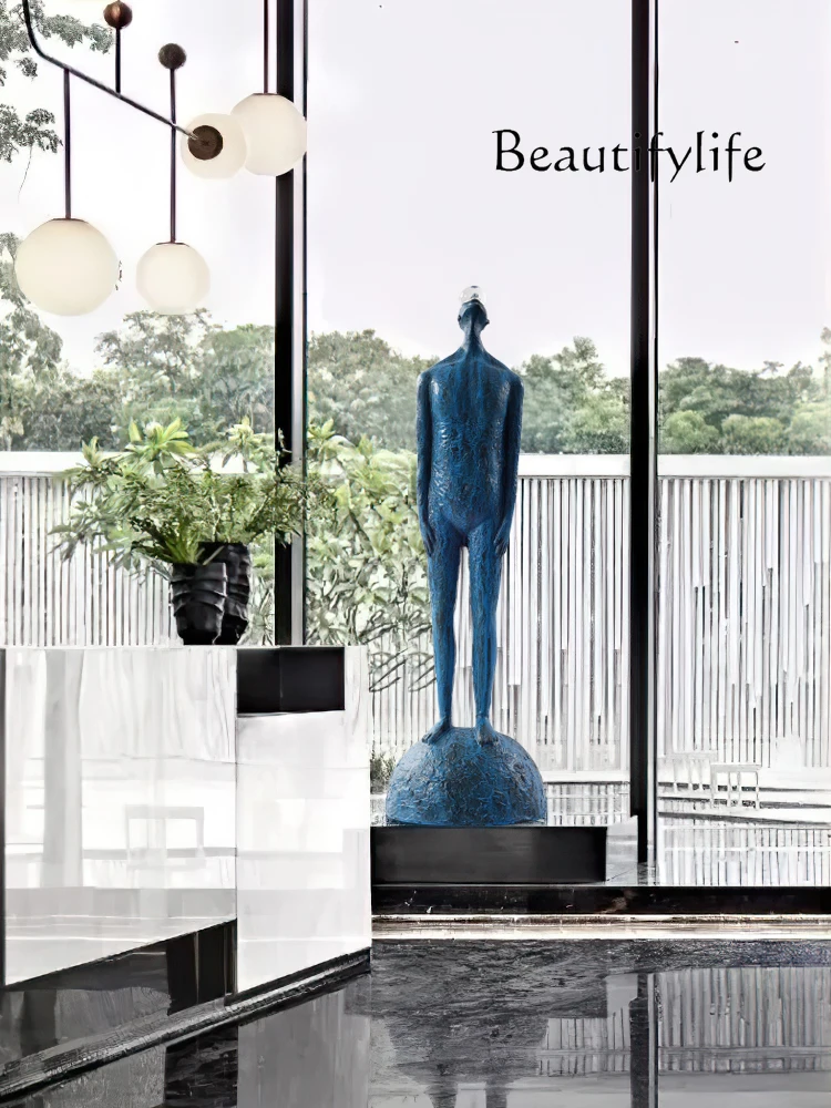 Modern Light Luxury Abstract Figure Sculpture Hotel Lobby Club Soft Decoration Artwork Ornaments