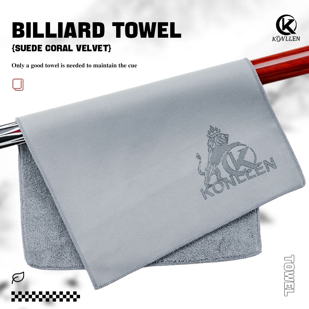 

KONLLEN-Pool Cue Cleaning Towel, Multi-Function, Polished Rod, Wiping Cloth, Suede Towel, Billiards Accessories