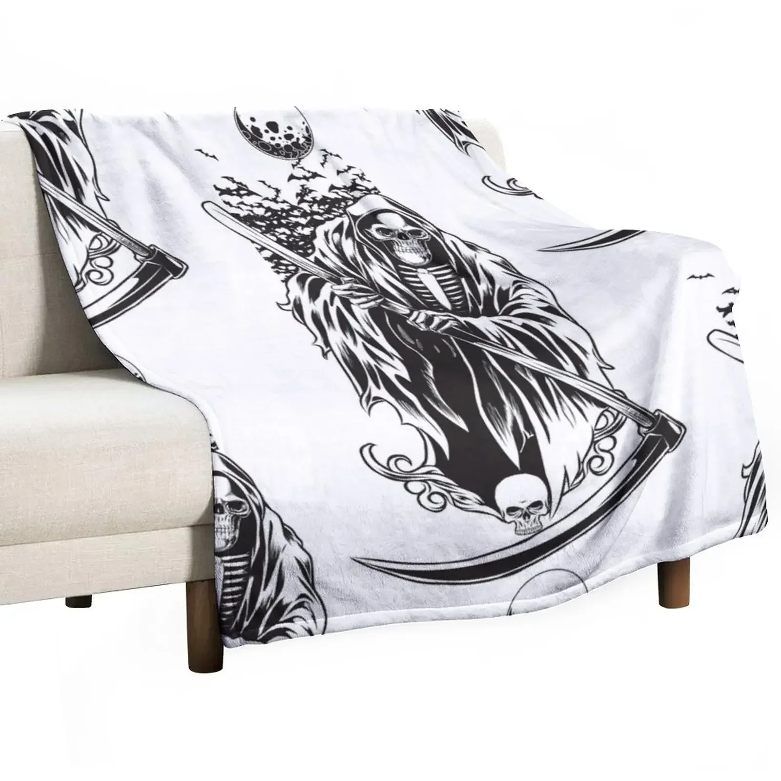 

Grim Reaper Night Throw Blanket heavy to sleep Kid'S sofa bed Blankets