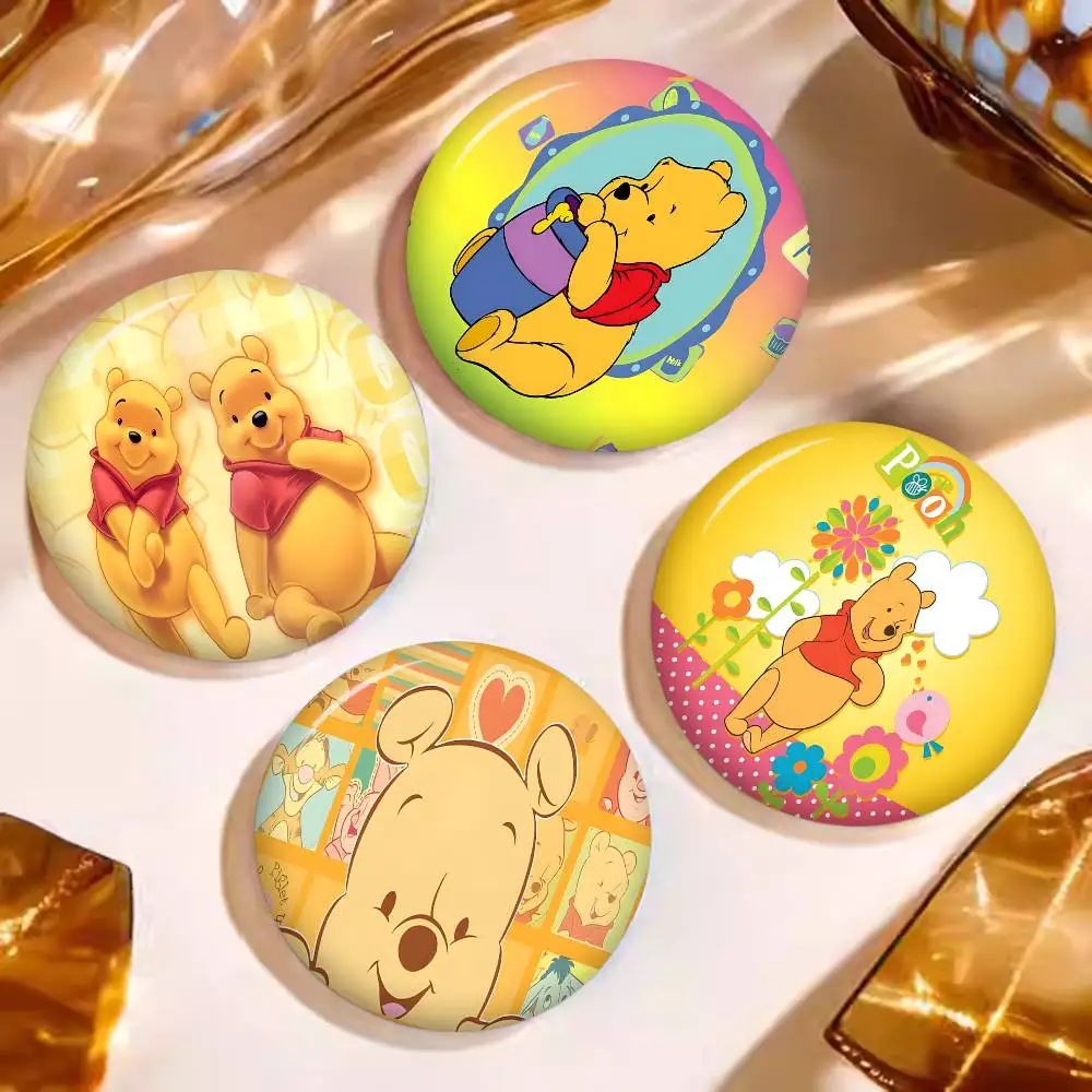 Winnies The Poohs Bear Tinplate Soft Button Pin Brooch Metal Badge Custom Jewelry Accessories Hat Bag Lapel