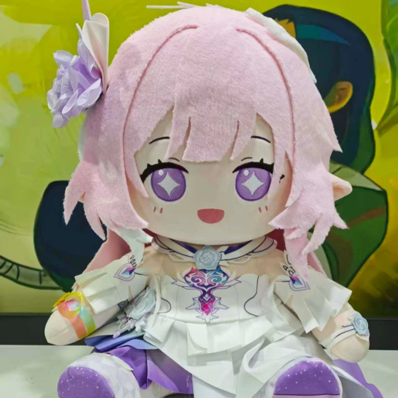 In Stock Honkai Star Rail Elysia 40cm Plush Doll Removable Clothes Sitting Stuffed Anime Game Character Collectible Plushie Toy
