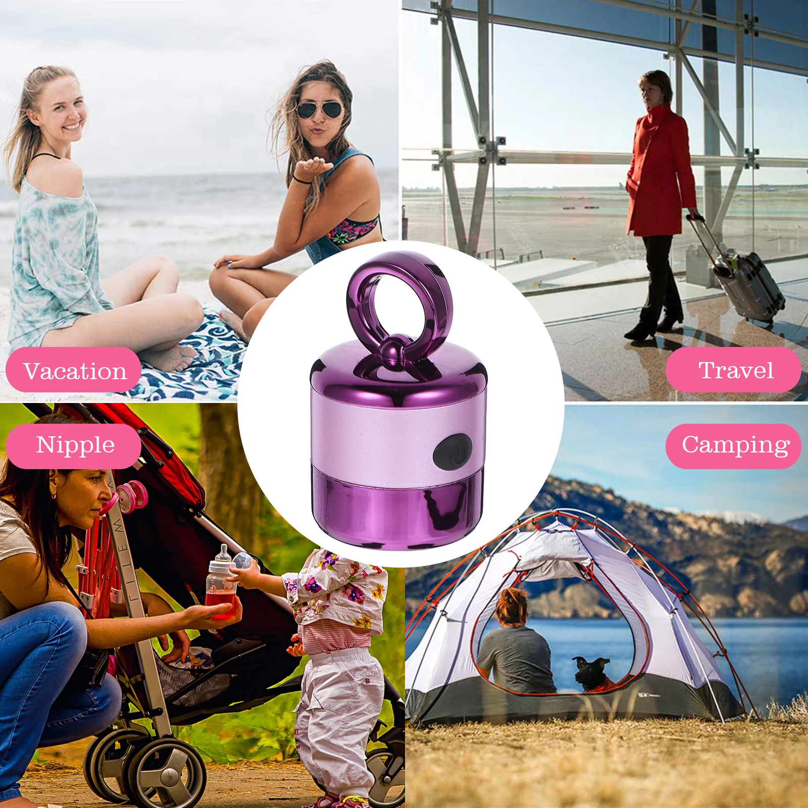 Elektryczny, wibracyjny, wielokrotnego użytku, miękki blender do makijażu z gąbką, do podkładu, kremu, pudru, masażer, przenośny.