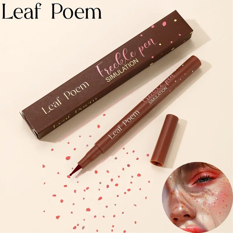 Round Head Face Fake Freckles Pen Easy To Use Natural Waterproof Lifelike Fake Freckles Pen Long Lasting Dot Spot Pen Makeup