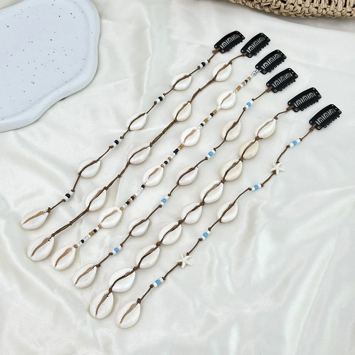 Dreadlock Accessory Kit Oceanic Hair Chains Adjustable Shell Starfish Strands Hypoallergenic Festival Jewelry Gift