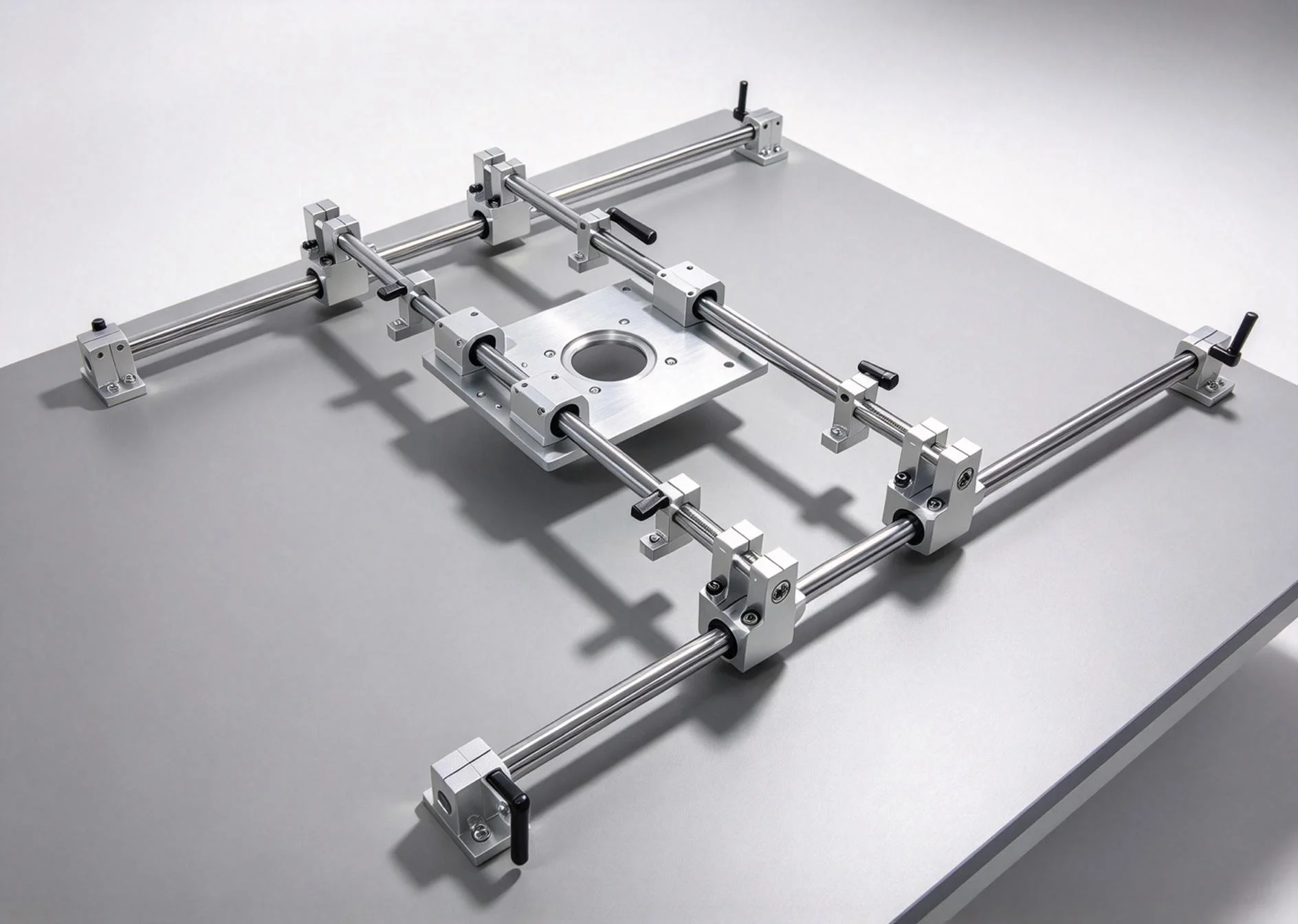 3-Axis CNC XYZ Linear Guide Rail Kit, Linear Stage Worktable for Router Surfacing Fixture & Planer Machining