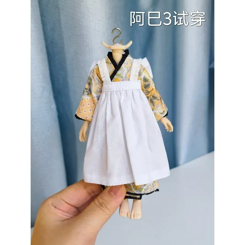 Maßstab 1:12, japanischer Stil, niedlicher Yukata-Kimono, Maid Ashi 3 Ob11 BJD-Kleidungsmodell für Actionfiguren, Szenenornamente – Detail 3